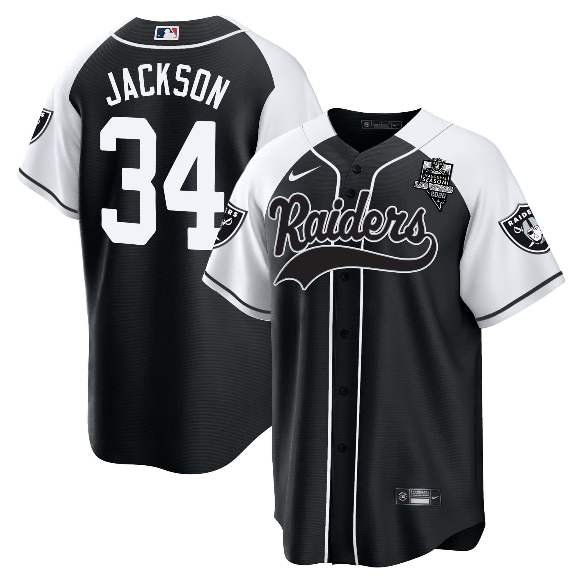Men Oakland Raiders #34 Jackson Black 2024 Nike Vapor Baseball NFL Jersey style 1->indianapolis colts->NFL Jersey